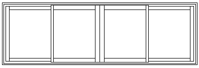 Ultra Skjutdörrsparti 2+2-del